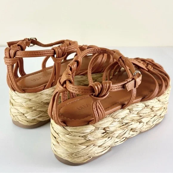 NEW ULLA JOHNSON LEATHER PLATFORM SANDALS - Picture 4 of 12